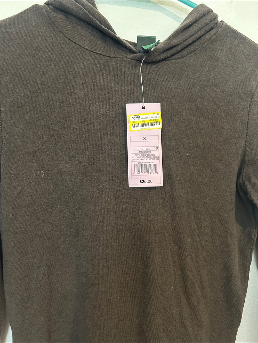 wild fable Brown Slim Hooded Long-Sleeve Top - Picture 2 of 3